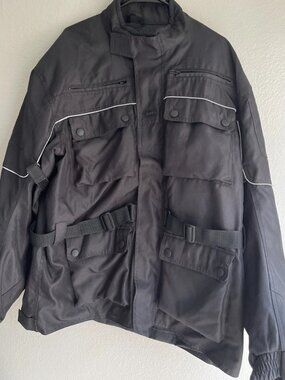 Bilt Black Motorcycle Jacket BLW1 Body Armor Padded 4 Pockets Lining Men’s Sz XL